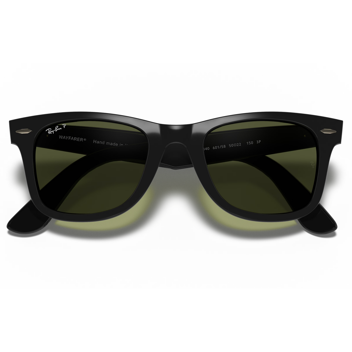 Ray-Ban RB4340 601 50 Wayfarer Black - Green Lenses