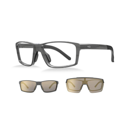 Óculos Ciclismo com Clip HB Presto 2 Gold Chrome